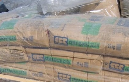 stacked cement storage-example of construction material storage